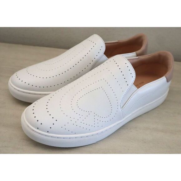 Kate Spade Women's Sz 8B White Azores Slip-On Perforated Leather Sneakers - Picture 11 of 14